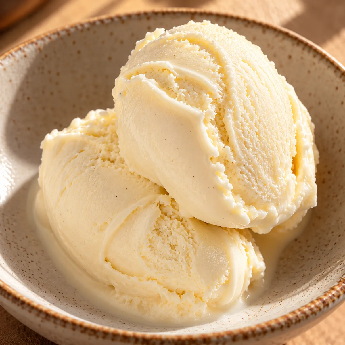 Gelato de creme feito em casa